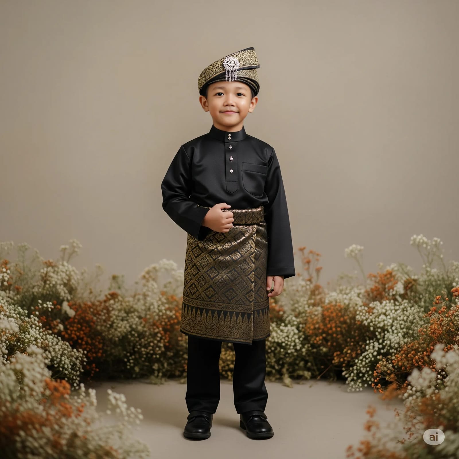 Anak seragam hitam dan tanjak